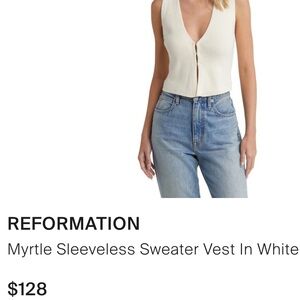 Reformation White Vest